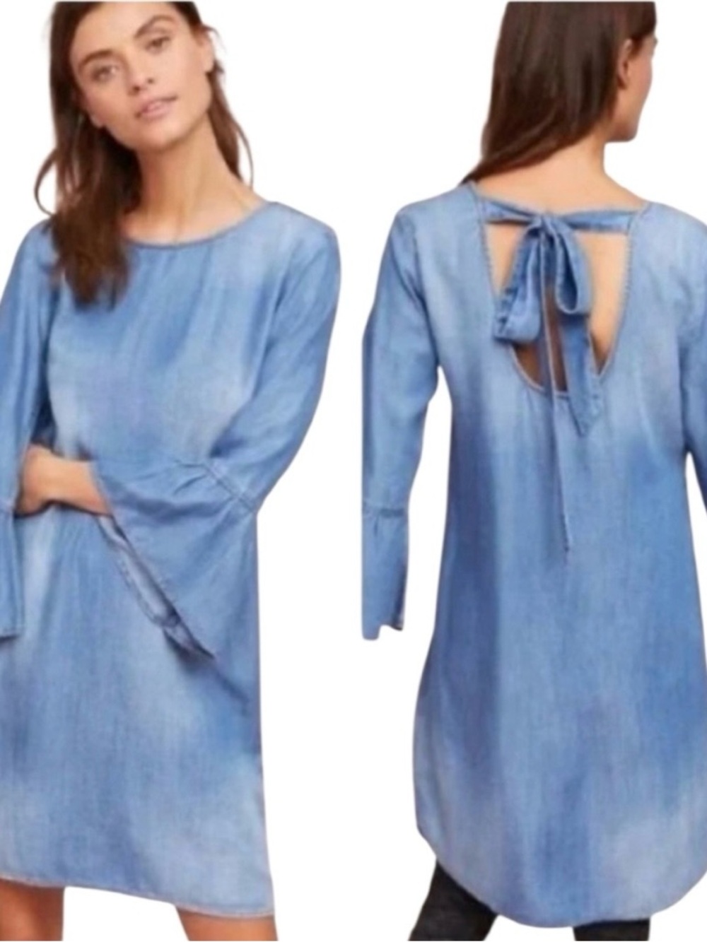 Anthropologie Cloth & Stone Chambray Tunic Dress